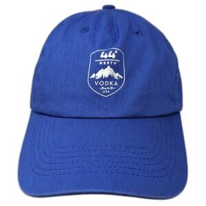 44 North Vodka Idaho USA Strapback 5 Panel Blue One Size Adjustable Hit Wear